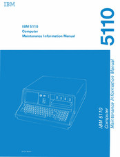 IBM 5110 Maintenance Information Manual