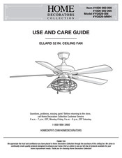 HAMPTON BAY YG629-MWH Use And Care Manual