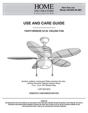 HAMPTON BAY AC303-NI+MH Use And Care Manual