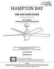 HAMPTON BAY N3251L-MBK Use And Care Manual