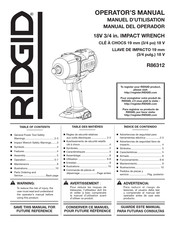 RIDGID R86312 Operator's Manual