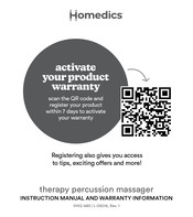 HoMedics HHG-685 Instruction Manual And  Warranty Information