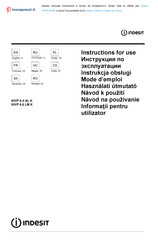 Indesit IHVP 6.4 AL K Instructions For Use Manual