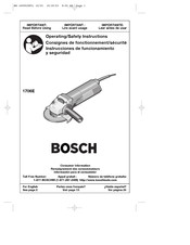 Bosch 1706E Operating/Safety Instructions Manual