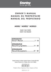 Danby DAR110A1BSLDD Owner's Manual