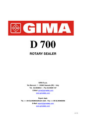 Gima D 700 Manual
