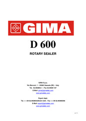 Gima D 600 Manual