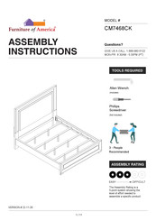 Furniture of America CM7468CK Assembly Instructions Manual
