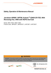 Jacobsen JHR700CF Safety, Operation & Maintenance Manual/Parts List