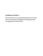 Delta TRINSIC 9159-CZ-DST Installation Instructions Manual