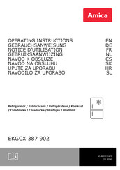 Amica EKGCX 387 902 Operating Instructions Manual