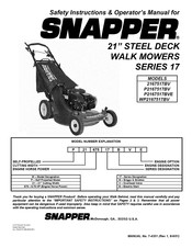 Snapper WP2167517BV Operator's Manual