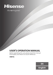 Hisense HRBF46 User's Operation Manual