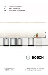 Bosch SHP865WF5N/11 Installation Instructions Manual