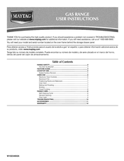 Maytag MGR7665WS3 Assembly & User's Instruction