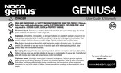 NOCO Genius GENIUS4 User Manual & Warranty