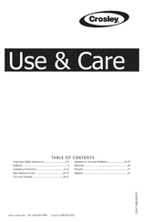 Crosley CFW7400QW0 Use & Care Manual