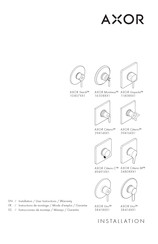 Axor Uno 38414 1 Series Installation/User Instructions/Warranty