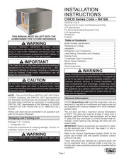 Lennox CHX3548C Installation Instructions Manual