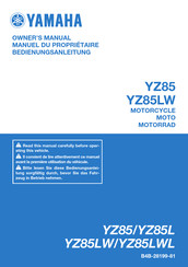 Yamaha YZ85LWL 2020 Owner's Manual