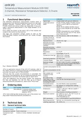 Bosch rexroth ctrlX I/O XI351002 Manual
