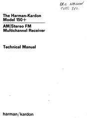 Harman Kardon 150+ Technical Manual