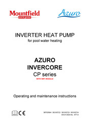 Mountfield AZURO INVERCORE CP170ES Operating And Maintenance Instructions Manual