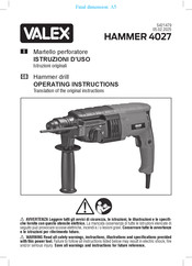 Valex 4027 Operating Instructions Manual