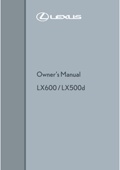 Lexus LX600 2021 Owner's Manual