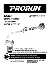 PRORUN PCST215 Operator's Manual