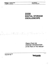 Tektronix TEK 2230 Instruction Manual