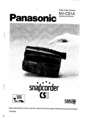 Panasonic Snapcorder NV-CS1A Operating Instructions Manual