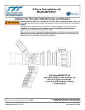 Task Force Tips G-Force GDPC3F2F Instructions For Safe Operation And Maintenance