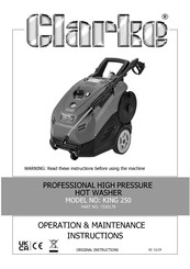 Clarke KING 250 Operation & Maintenance Instructions Manual
