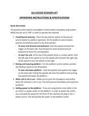 Jlg ES1932 Operating Instructions