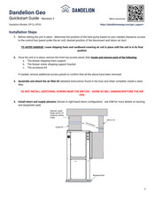DANDELION Geo DP2G Quick Start Manual