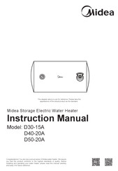 Midea HORIZONTAL D50-20A Instruction Manual