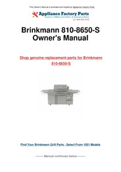 Charmglow 810-8650-S Owner's Manual