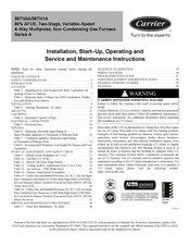 Carrier 58TN0A Installation, Start-Up, Operating And Service And Maintenance Instructions