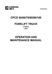 LiuGong CPCD 90 Operation And Maintenance Manual