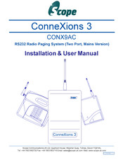 scope CONX9AC Installation & User Manual