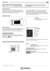 Indesit INBUF011 Quick Manual