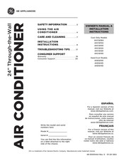 GE AKCQ12DCHK1 Owner's Manual & Installation Instructions