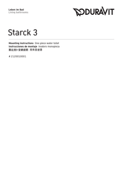 DURAVIT Starck 3 2120010001 Mounting Instructions
