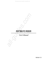 Aztech MDP7800 User Manual