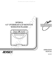 Jensen MVB85A Operation Manual
