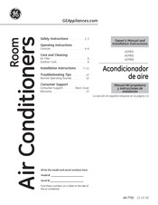 GE AEM08LXQ1 Owner's Manual And Installation Instructions