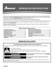 Amana AFI2538AEB12 User Instructions