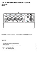 AOC GK500DRUH User Manual