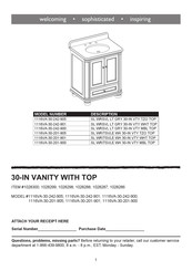Allen + Roth 1116VA-30-201-905 Installation Instructions Manual